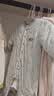 婧麒（JOYNCLEON）婴儿连体衣新生儿衣服秋冬保暖夹棉哈衣满月宝宝内衣纯棉连体衣 大树蓝【150G加厚保暖】 73cm 实拍图