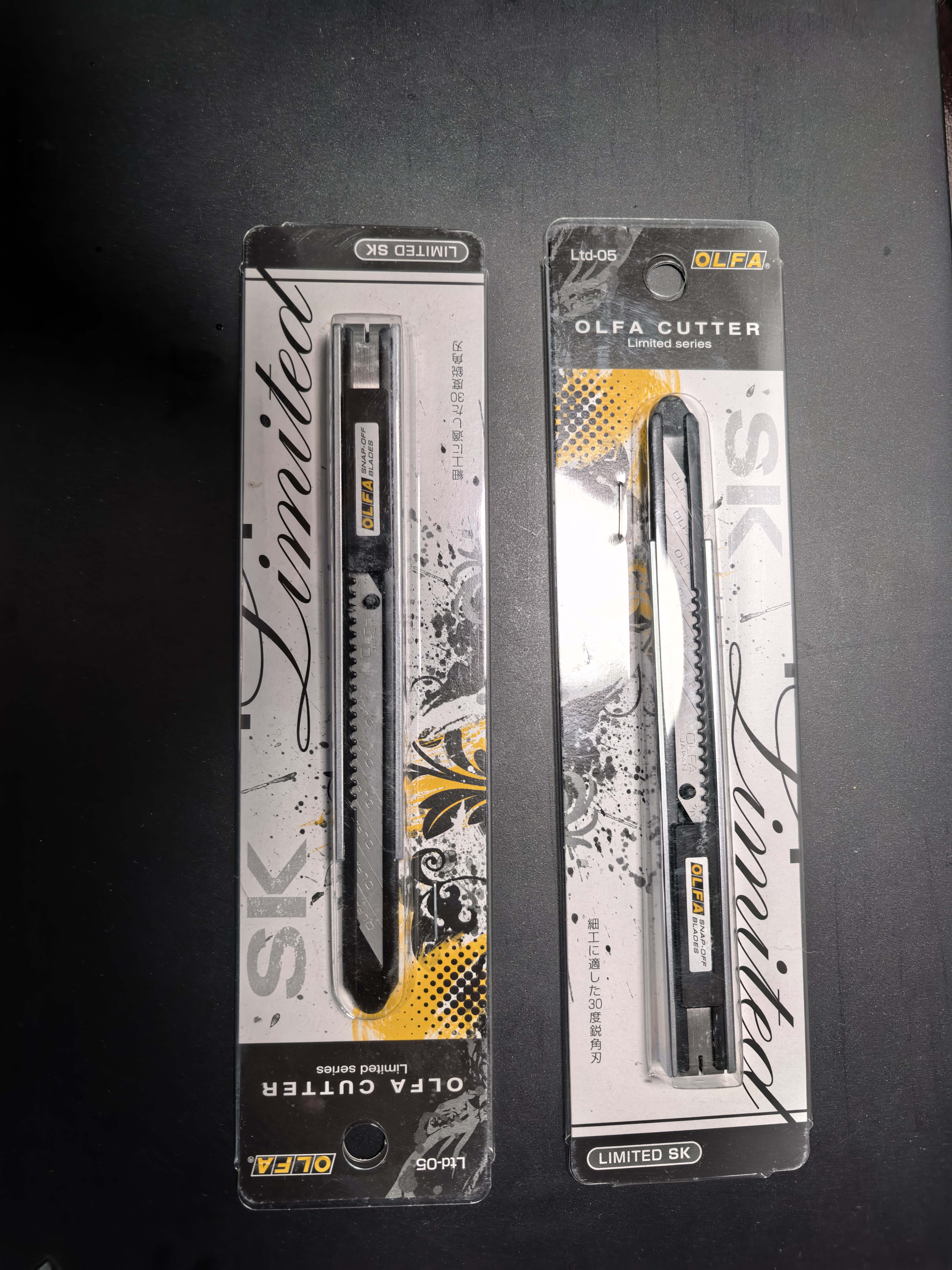 爱利华（OLFA）日本进口小型美工刀壁纸刀LTD-05银黑系列30度角自锁型美工刀9mm切割刀贴膜用工具刀金属刀柄 实拍图