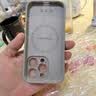 奶小鸭（NEYAA）适用苹果16pro手机壳 iphone16pro保护套镜头全包超薄Magsafe磁吸液态硅胶防摔简约男女款 钛原色 实拍图