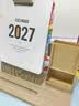 慢作2027年台历定制新款日历记事木质桌面创意摆件办公室企业团购笔筒台历diy月历年历订制26年11月起 【升级款】经典2027/送精美手提礼盒 实拍图