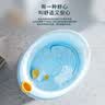 世纪宝贝（babyhood）维尼浴桶 儿童泡澡桶 宝宝加厚洗澡盆 婴儿游泳桶赠浴凳 304蓝 实拍图