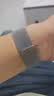 臣颂（CHENSONG）适用于红米手表表带Redmi Watch6/Watch5/watch4米兰尼斯 金属磁吸腕带男友通用 银色 实拍图