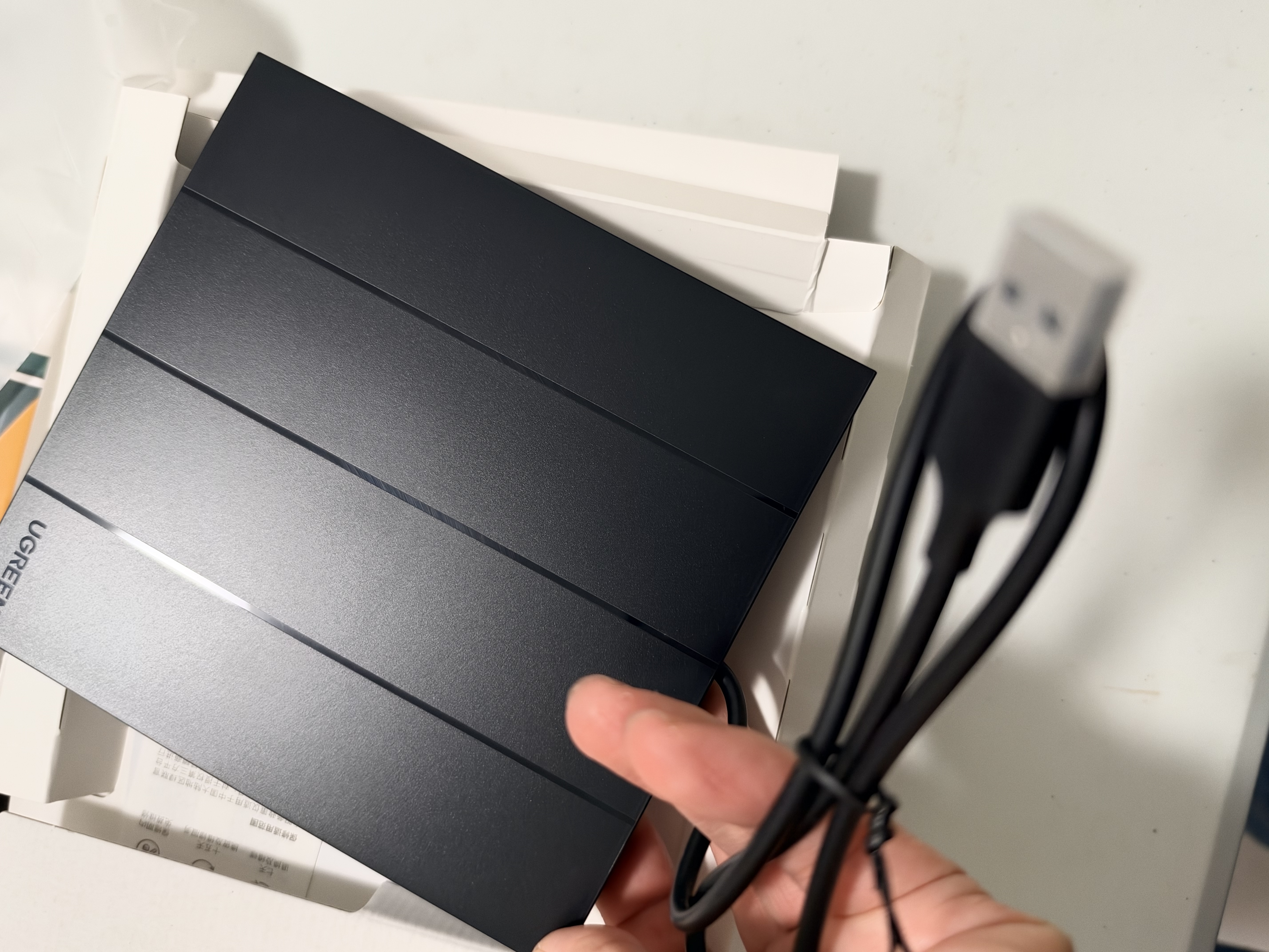 绿联USB外置移动光驱刻录机8倍速读刻一体 适用笔记本电脑外接DVD/CD光盘高速播放便携碟片读取器CM938 实拍图