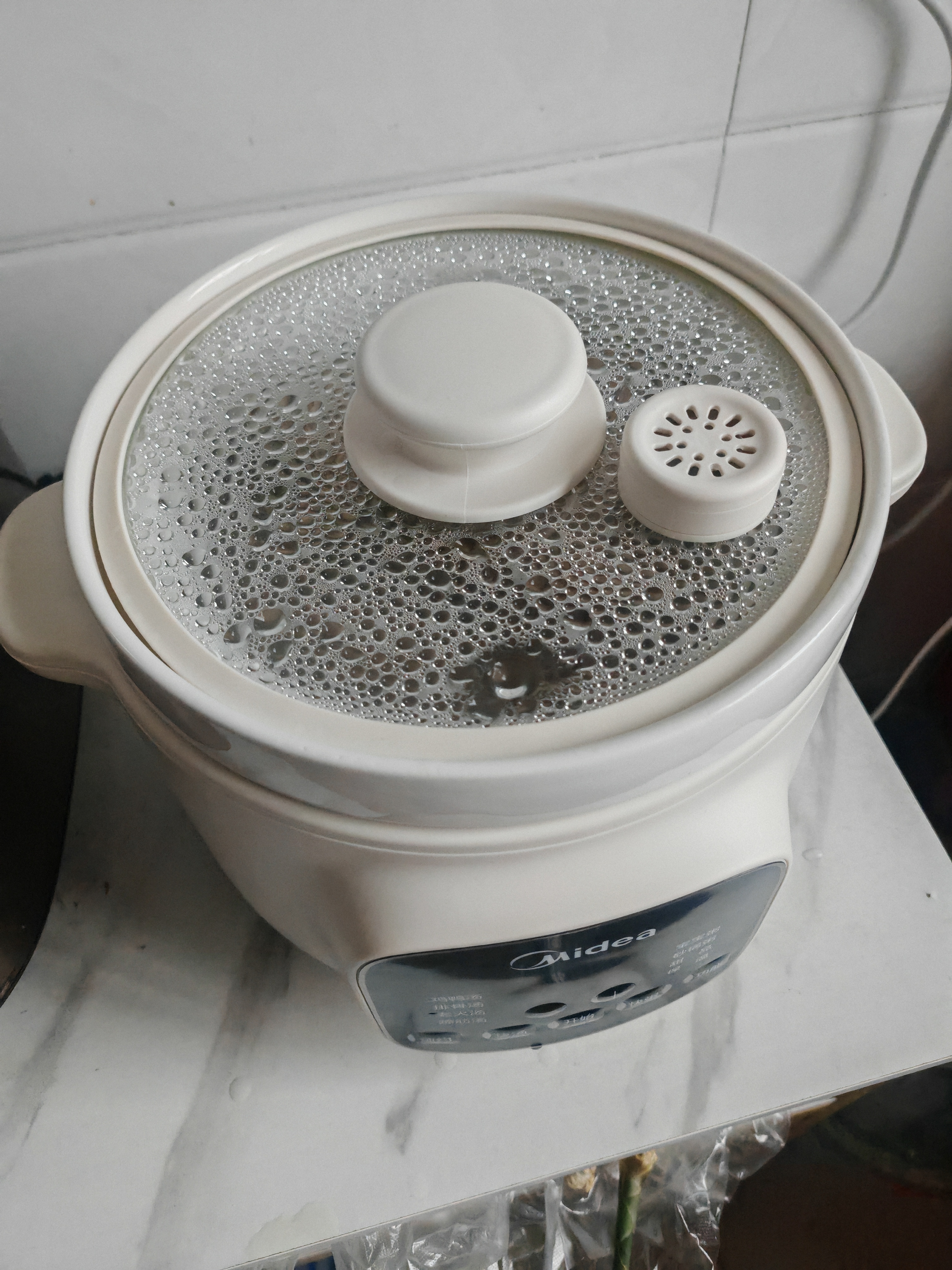 美的（Midea）电炖锅电砂锅电煮锅电炖盅白瓷煮粥炖汤锅煲汤锅3L大功率微压直炖煲汤炖汤多功能电炖锅MD-DGE3058 实拍图