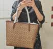 蔻驰（COACH）【品牌直供】女包CITY33大容量托特包单肩 棕CV976生日礼物送女友 实拍图
