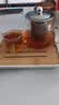 瓷牌茗茶具（cipaiming teaset） 透明玻璃茶具整套套装家用功夫茶壶茶杯会客泡茶器 透明八骏壶4个把杯+小四方盘 实拍图