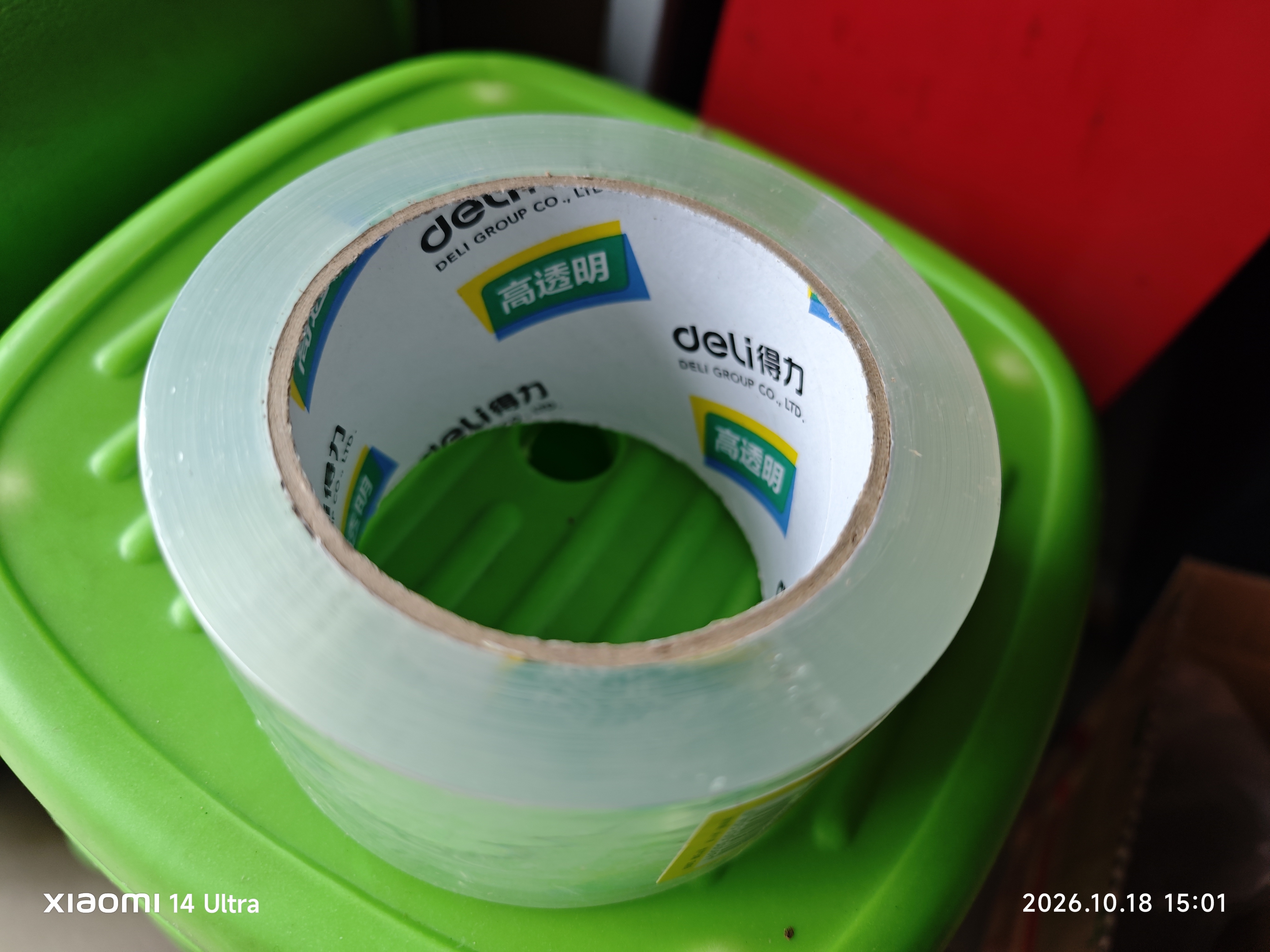 得力（deli）【超级爆款】高品质高透明封箱胶带/打包胶带 60mm*100y*50um(91.4m/卷) 单卷装 防台风胶带 30369 实拍图