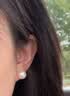 黛米S925银无核馒头圆11-12mm极简系列淡水珍珠耳钉生日礼物送女友 实拍图