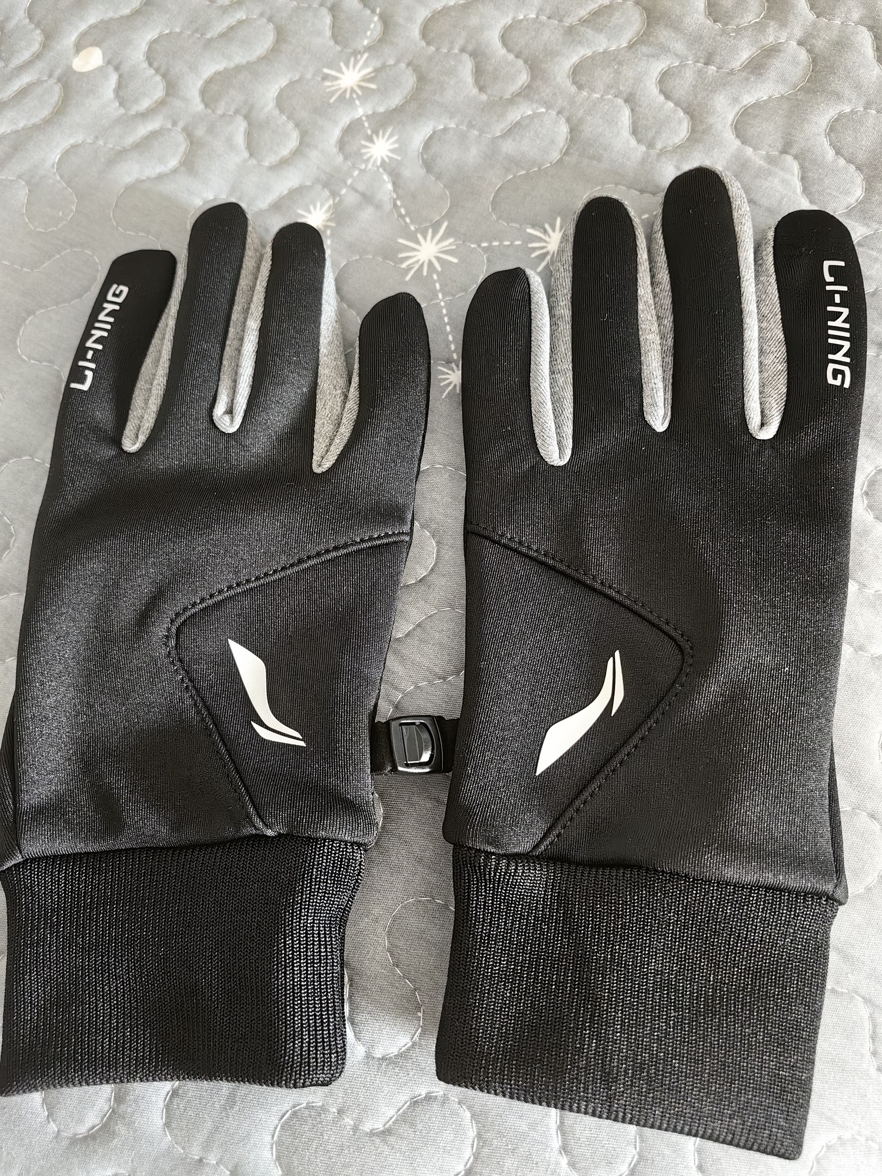 李宁（LI-NING）骑行手套冬季男士保暖加绒电动车摩托车手套防风防冻登山滑雪手套 实拍图