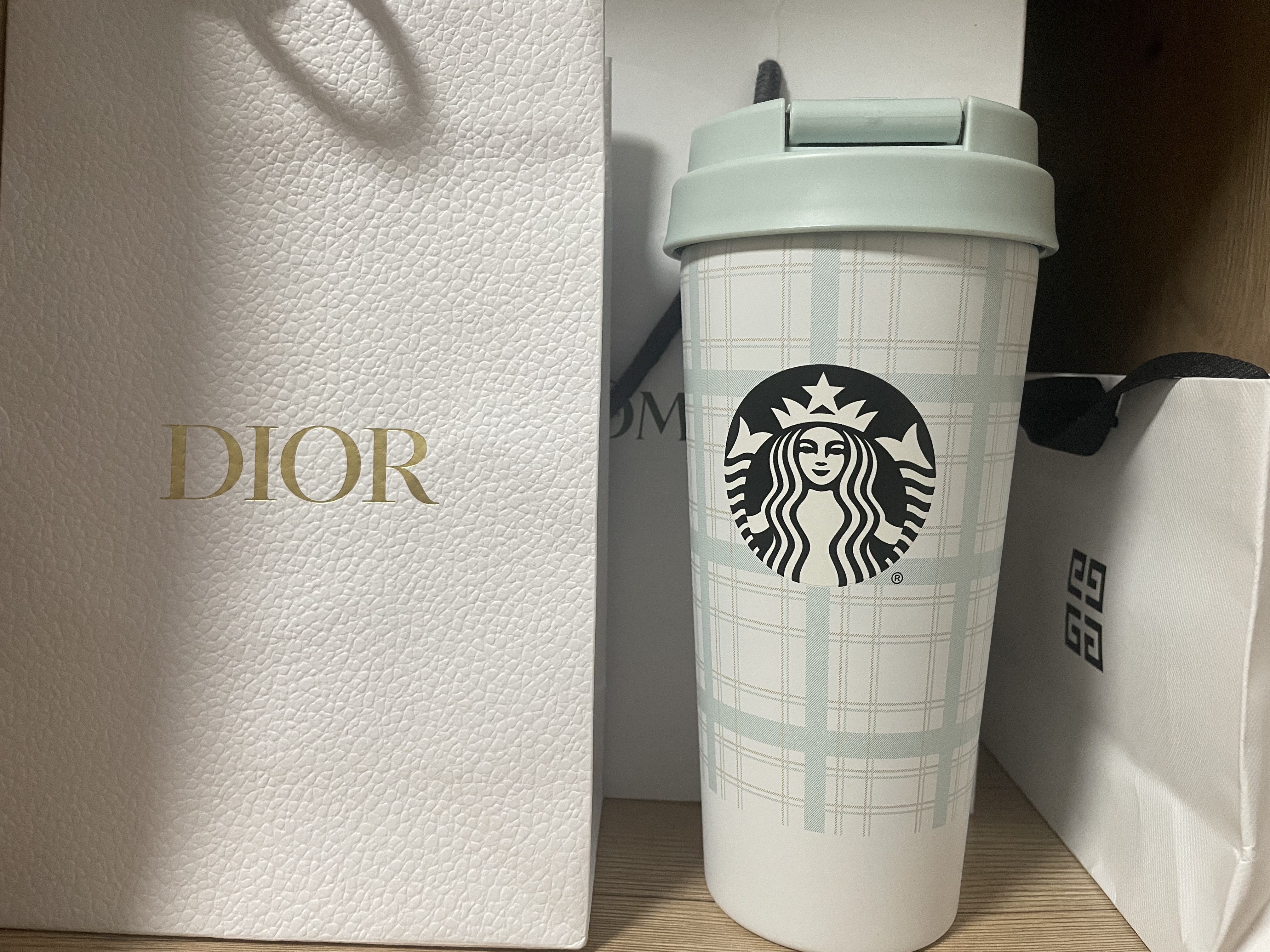 星巴克（Starbucks）春日晴空系列格纹款不锈钢保温杯500ml保温杯咖啡杯男女节日礼物 实拍图