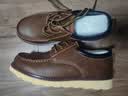 马登美式复古休闲工装鞋男低帮马丁靴大头复古休闲皮鞋疯马牛皮鞋 蜜蜡色 【通勤皮鞋】 42 （尺码偏小，可参考推荐脚长选择） 实拍图