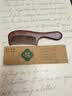 紫韵梳香大号整料黄桃木梳子女士男士养生经络按摩梳细齿赛檀木梳子M-12 实拍图