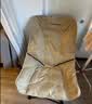 午休椅可折叠椅折叠床月亮椅懒人靠背座椅办公室单人久坐躺椅钓椅 【三挡调节】高背带腿托卡其色 实拍图