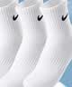 NIKE   耐克男女中长袜3双装透气舒适加厚袜底青少年运动袜子 【中袜】亮白-0033 3双 8-14岁 7/9【适合35-38码】 袜底长20-22cm 实拍图