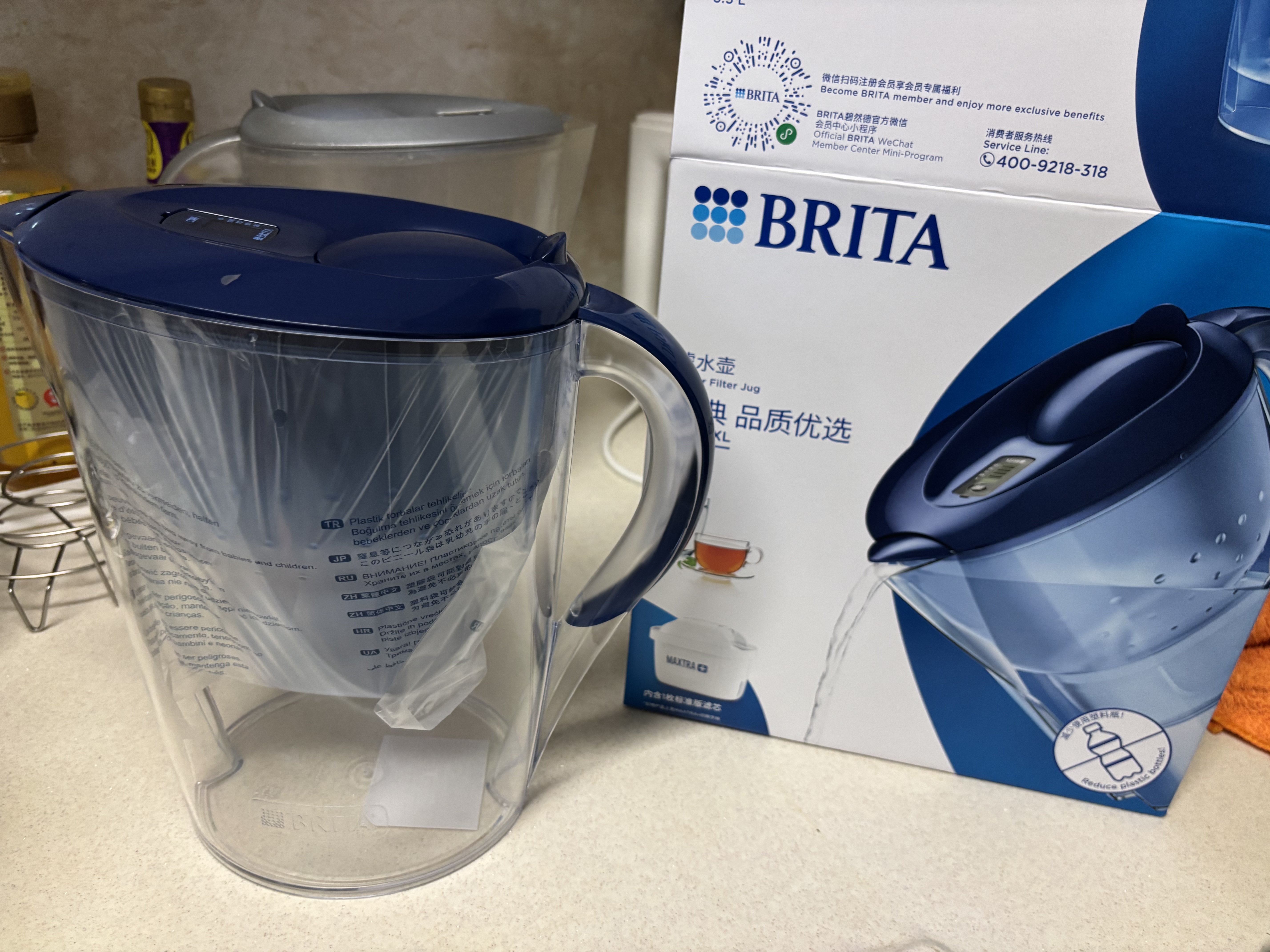碧然德（BRITA）过滤净水器 家用滤水壶 净水壶 海洋系列 去水垢专家版滤芯11枚 环保加固包装 实拍图