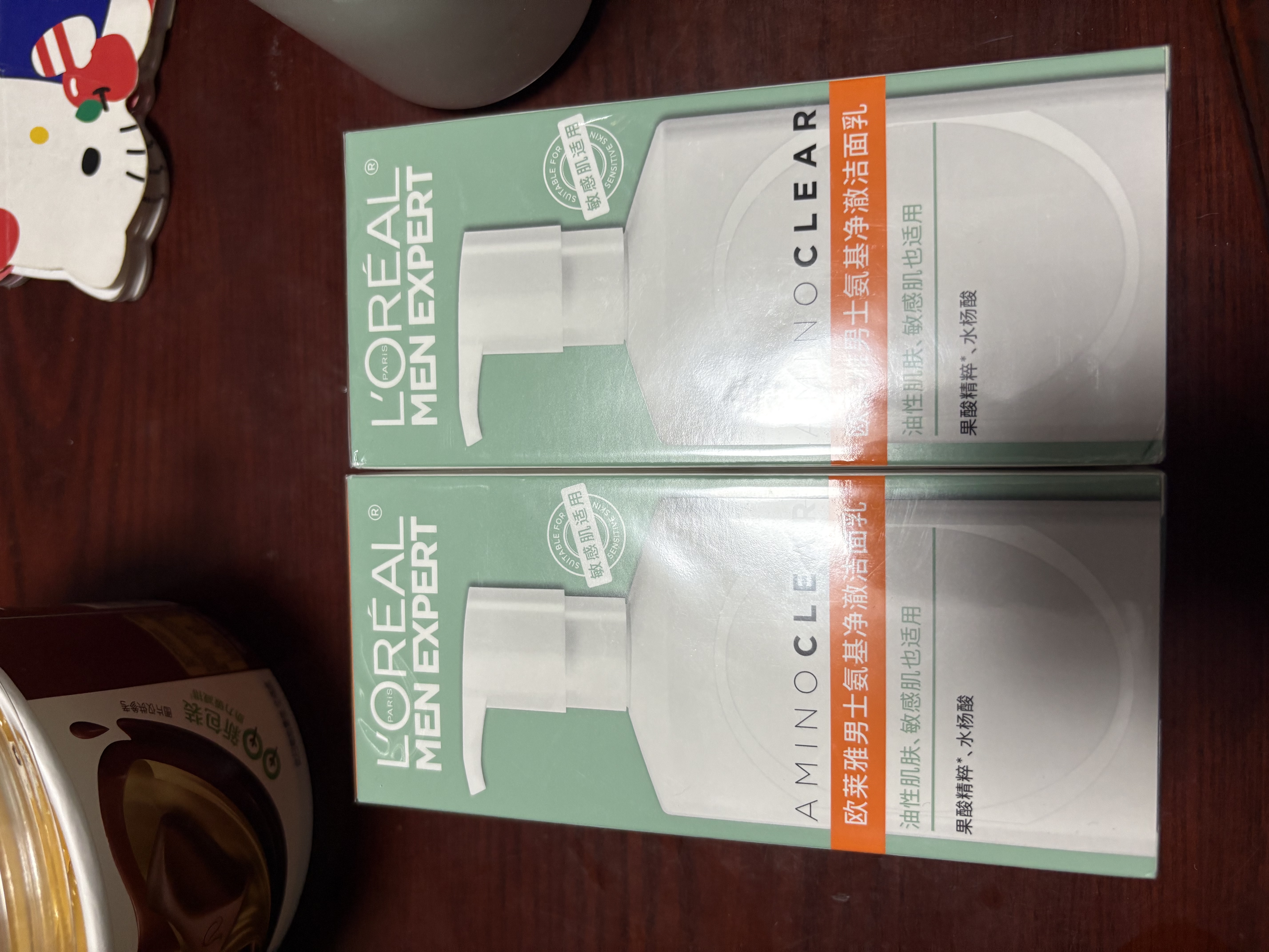 欧莱雅男士洗面奶男士专用185ml*2氨基酸洁面控油去角质护肤品男生礼物 实拍图