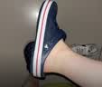 卡骆驰（CROCS）【采销直播】贝雅卡骆班洞洞鞋轻便耐磨一脚蹬休闲鞋|205089 深蓝/辣椒红-4CC 43 (270mm) 实拍图