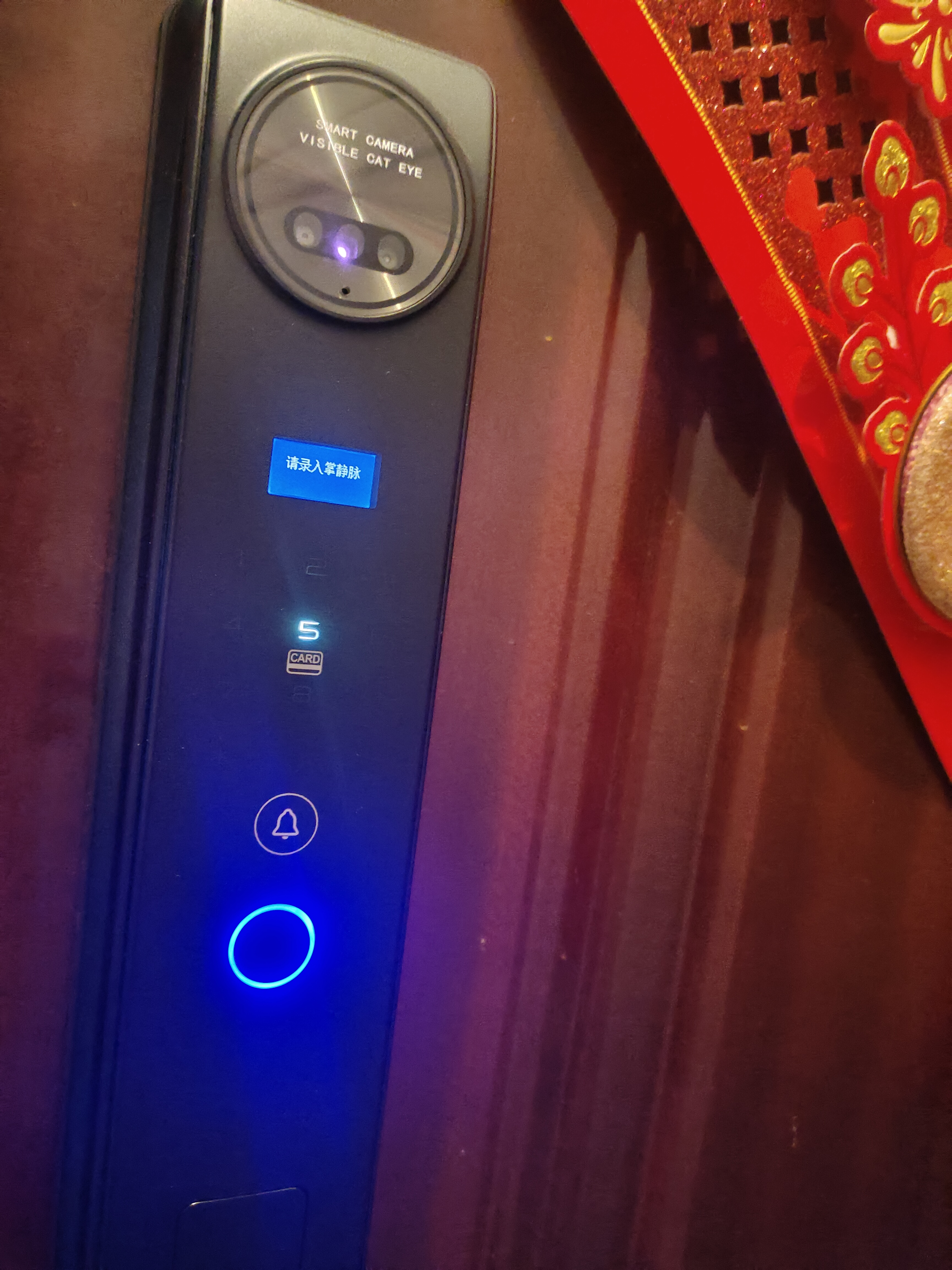 联想R20-1 掌静脉 智能门锁 指纹锁 3D人脸识别 智能锁 电子锁 入户门 密码锁 家用 全自动 防盗门 实拍图