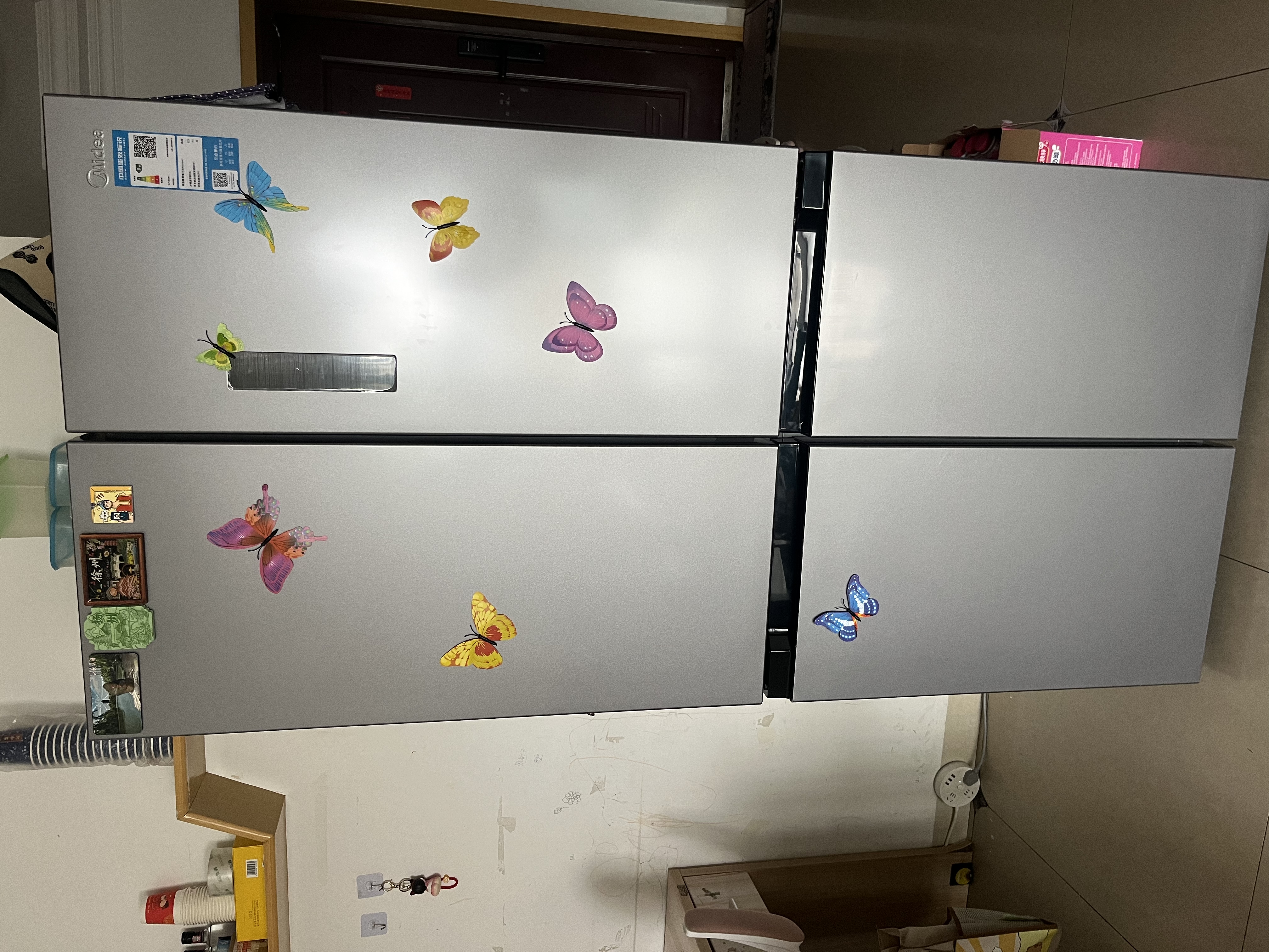美的（Midea）480升十字对开四门冰箱双开门一级无霜家用双变频多门冰箱2026新款新国标真一级国家补贴以旧换新 新国标真一级|497十字|PT离子净化|全空间养鲜 实拍图