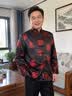 JEEP SPIRIT醋酸缎面男中老年成人中国风唐装新中式休闲男装汉服男士 黑色【奢级材质】 XL 135-145斤【奢级材质】 45 晒单实拍图