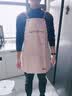 光多拉防水围裙厨房防油污家用做饭无袖工作服男士女士通用家务清洁粉色 实拍图