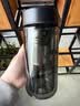 富光双层高硼硅玻璃杯茶水分离泡茶杯商务车载办公水杯子男黑色420ml 实拍图