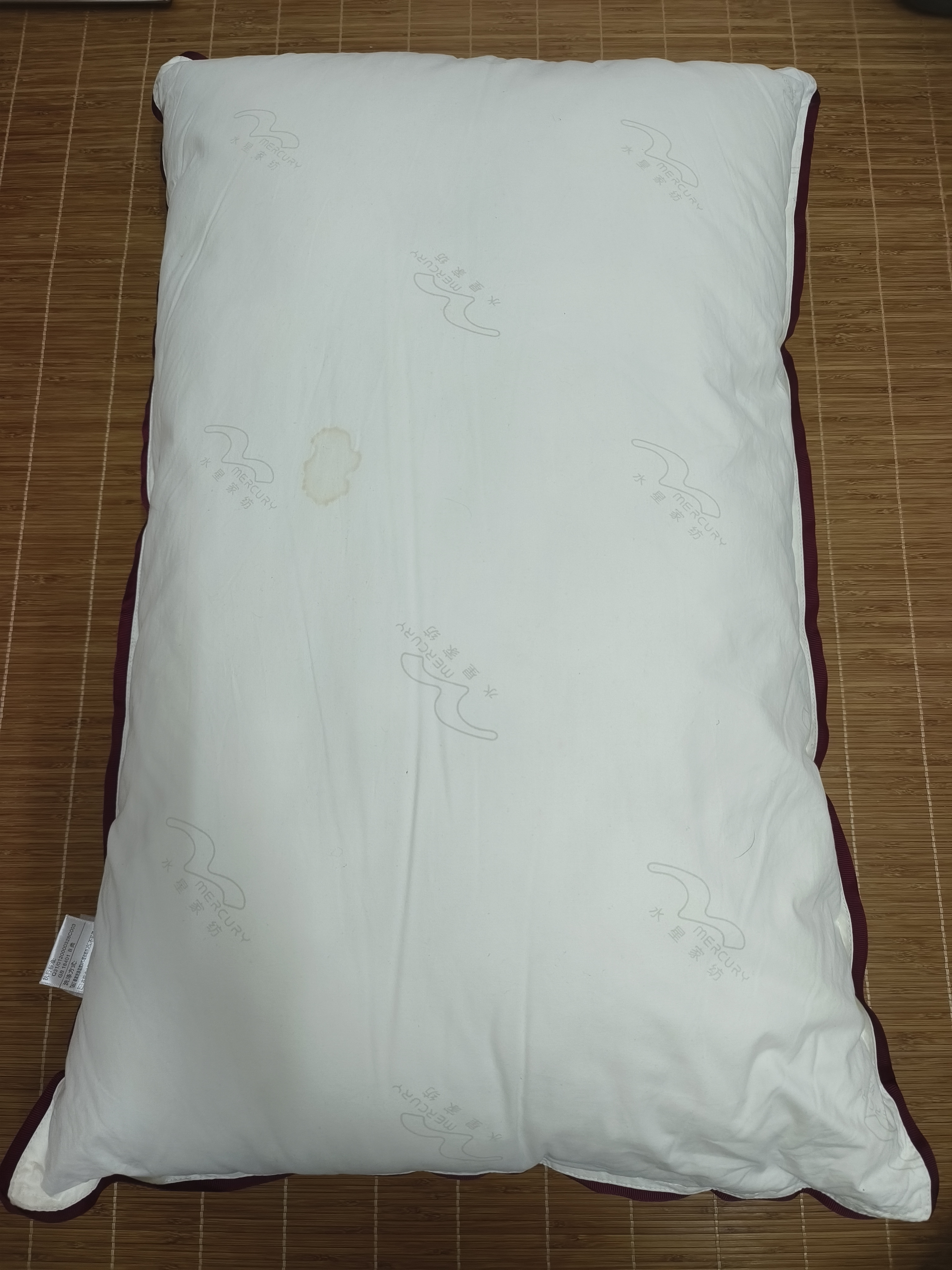 水星家纺枕头枕芯酒店枕头护颈椎枕成人一对纯棉可机洗纤维中枕48x74cm 实拍图
