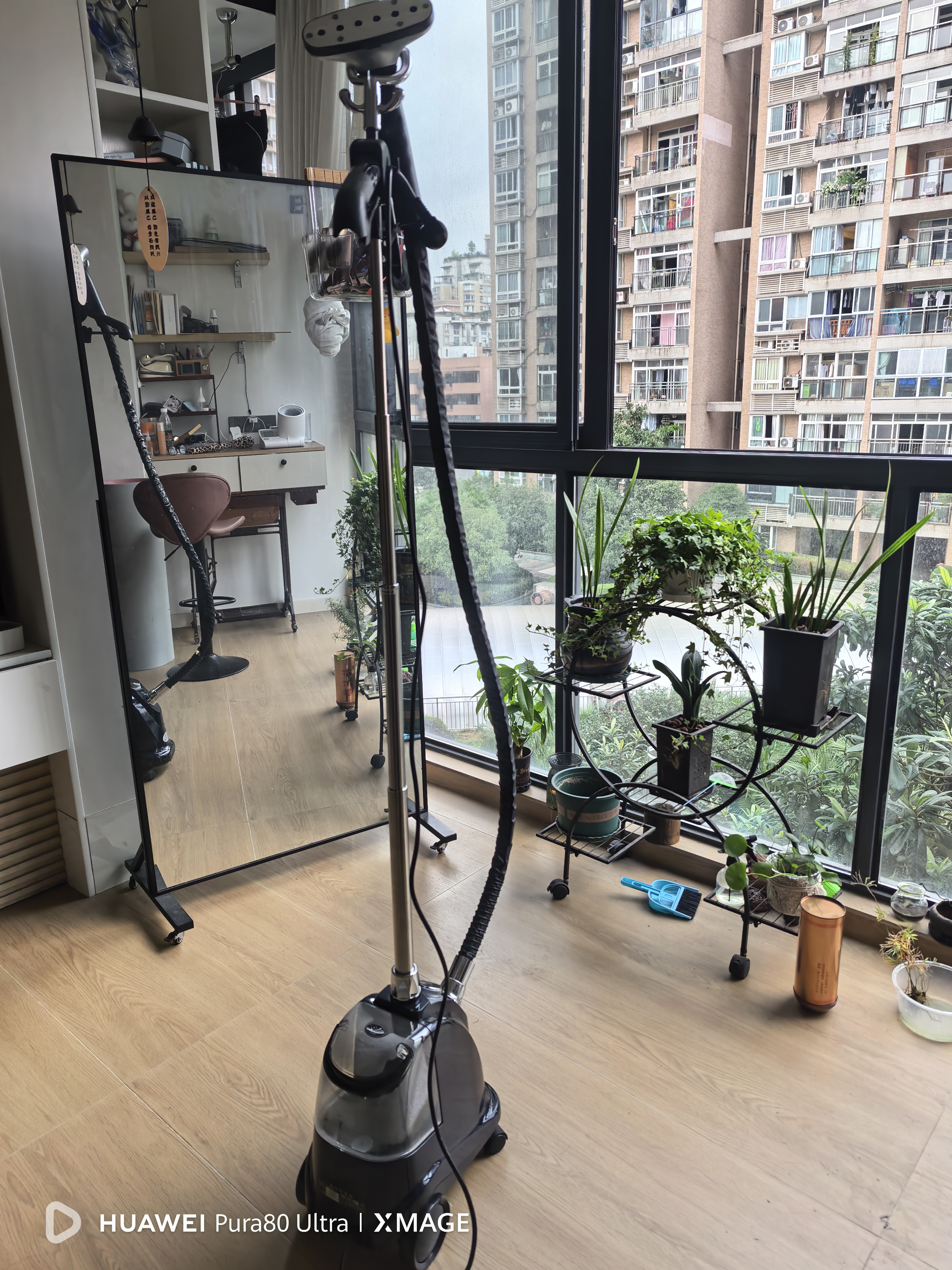 捷美（JIEMEI）998S 挂烫机商用服装店专用2200W双核大功率大蒸汽家用烫衣服熨烫机小型立式熨斗电烫斗浙江一挺 铭仕蓝 实拍图