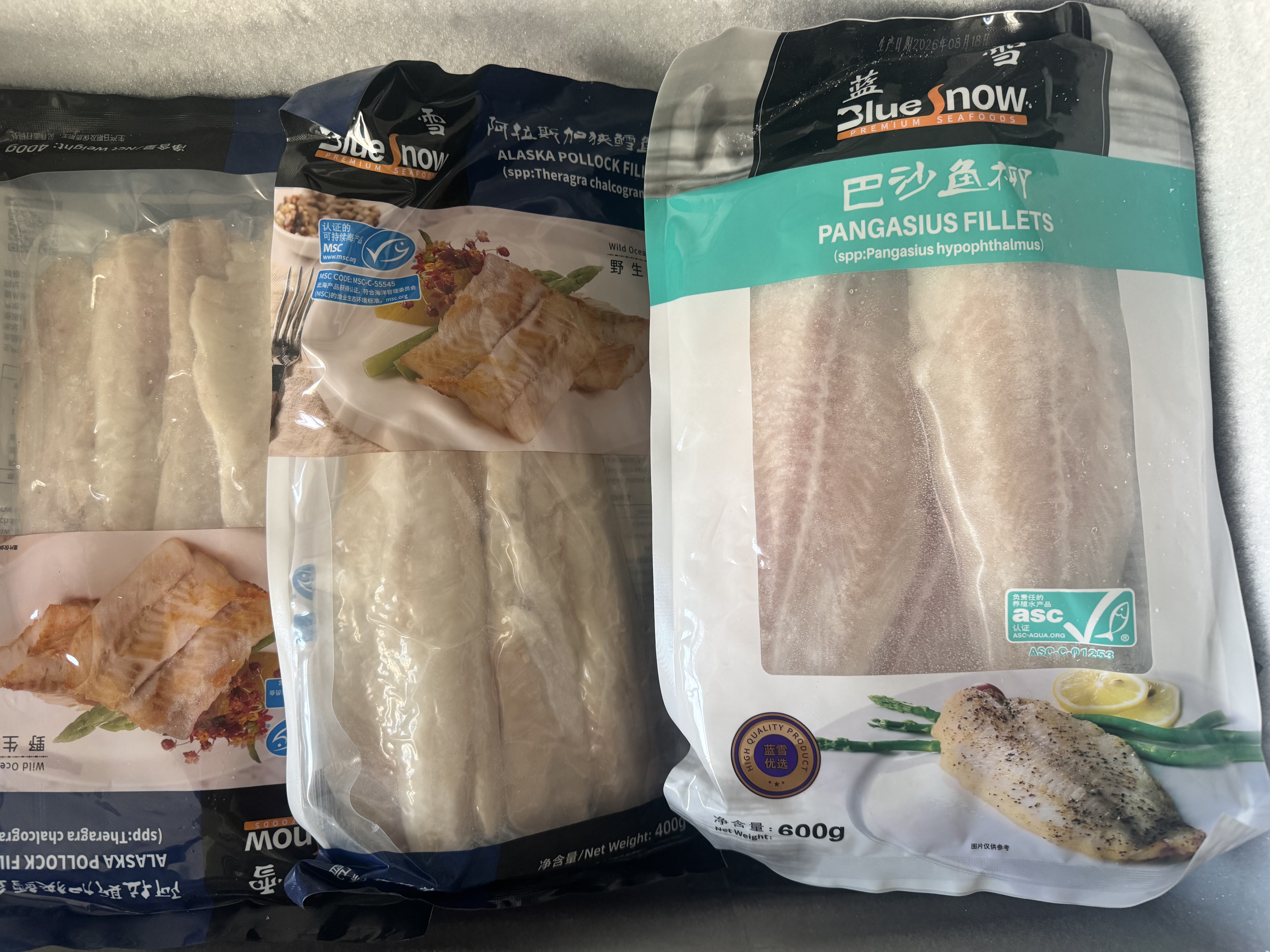 蓝雪巴沙鱼柳600g  3片去刺去骨健康轻食冷冻袋装 非龙利鱼生鲜水产 实拍图