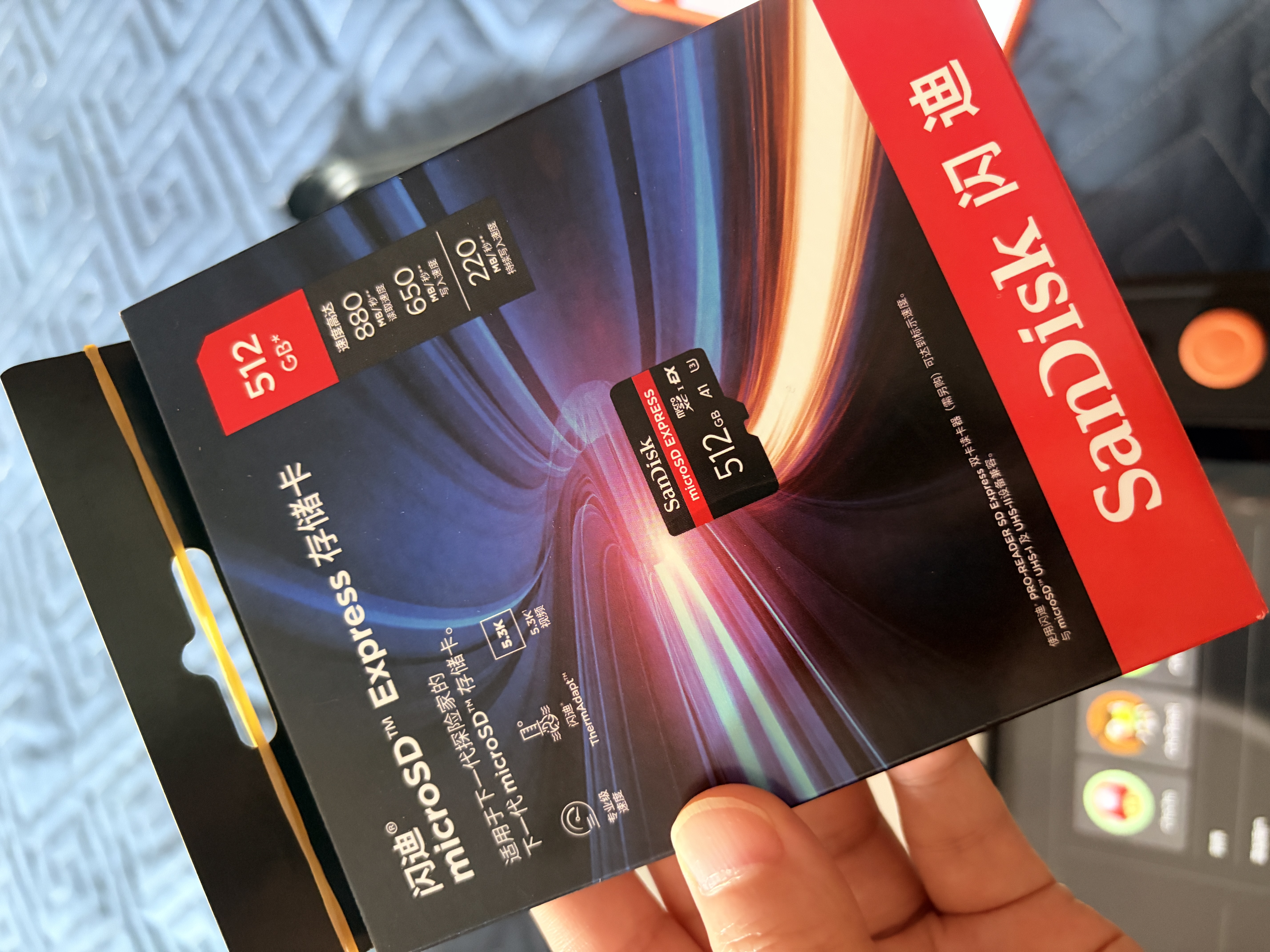 Sandisk闪迪512GB TF(MicroSD Express)内存卡 读880MB/s 写650MB/s 适配运动相机无人机 Switch2游戏机存储卡 实拍图