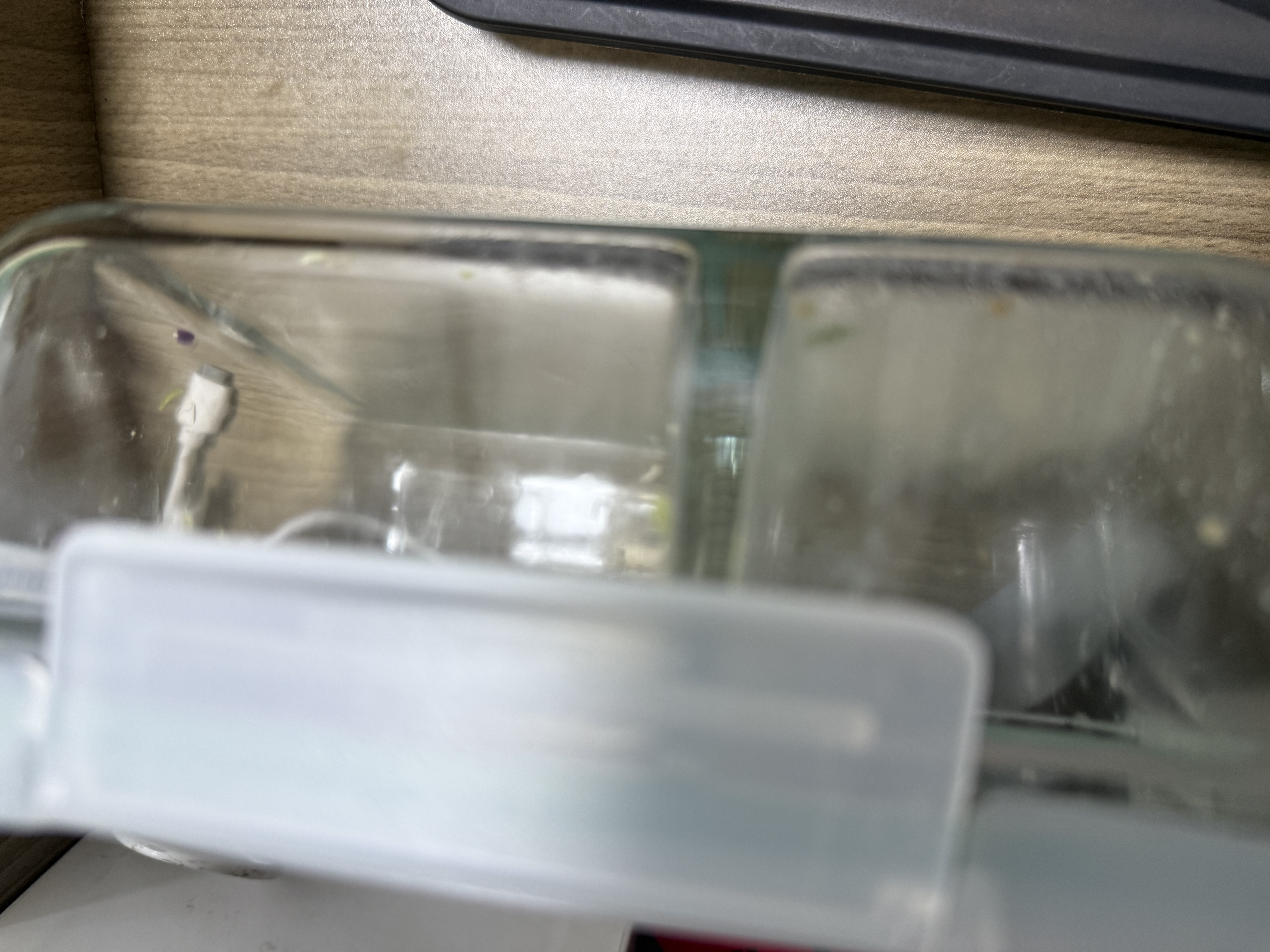 京东京造高硼硅耐热可微波分格保鲜盒学生上班族便当盒两分格1040mL 实拍图