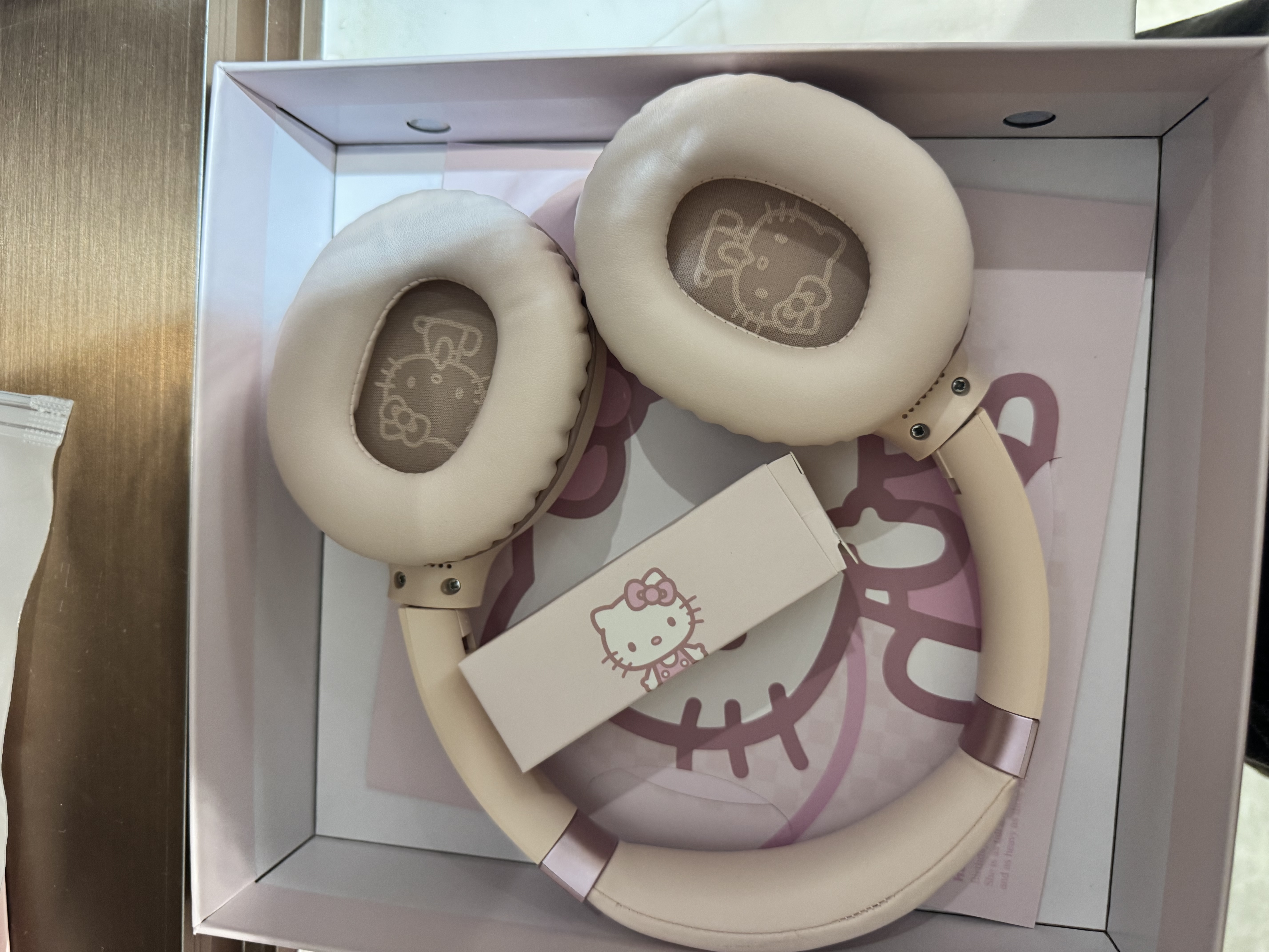 辰风三丽鸥联名hello kitty头戴式蓝牙耳机无线全包耳麦长续航高颜值开学生日礼物女生 S05粉色KT猫 实拍图