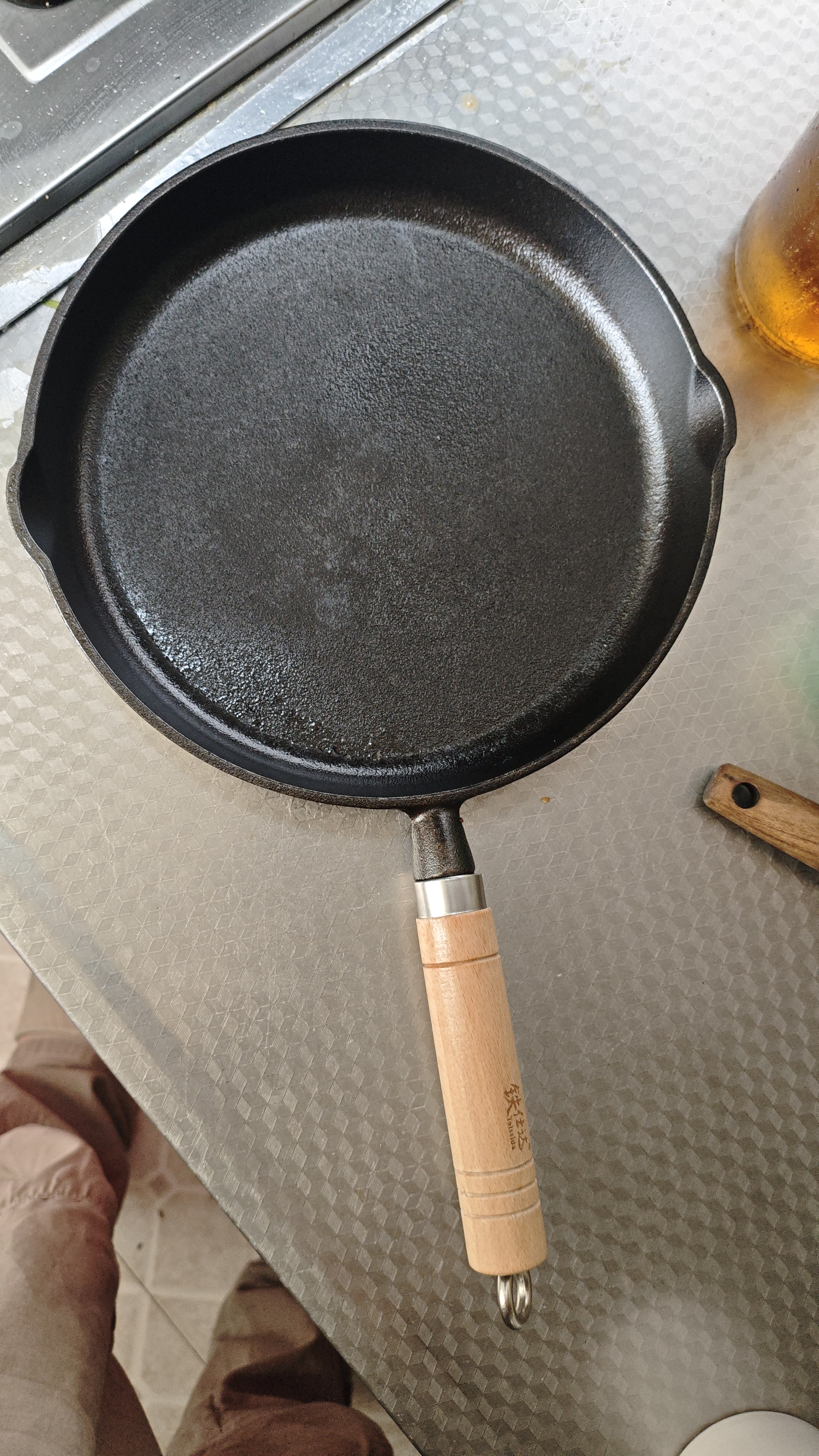 铁仕达（Telssida）加厚铸铁小平底锅无涂层牛排煎锅不粘煎蛋锅辅食锅生铁迷你早餐锅 实拍图