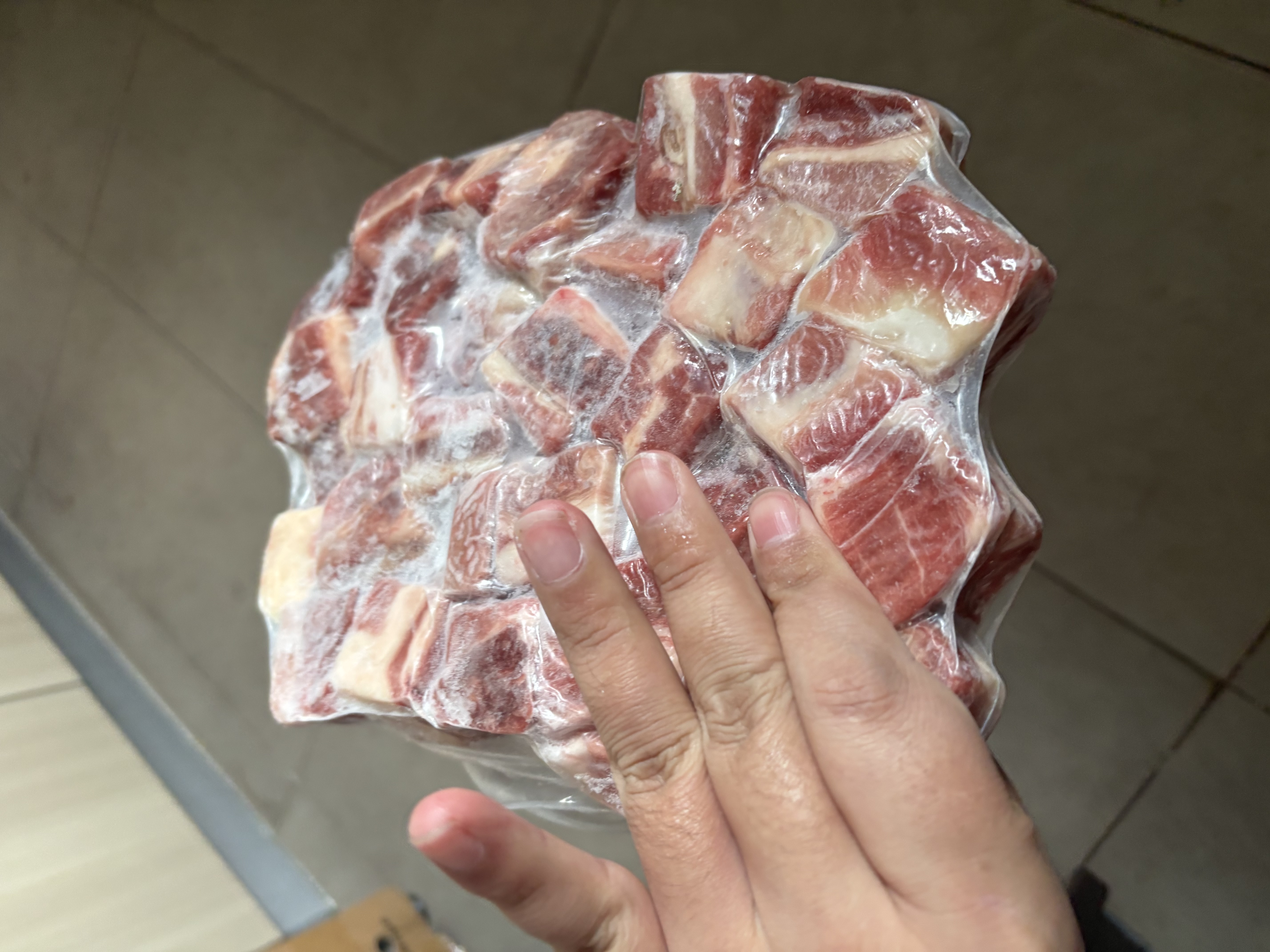 月盛斋 原切牛腩块净重3斤 进口生鲜炖煮食材  清真品质中华老字号 实拍图