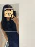 优衣库棉麻条纹层叠连衣裙/无袖女装/裙子484787 69 藏青色 M 实拍图