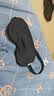 宜家依冰丝眼罩睡眠遮光助眠可调节男女学生儿童午睡觉旅游 纯黑色 实拍图
