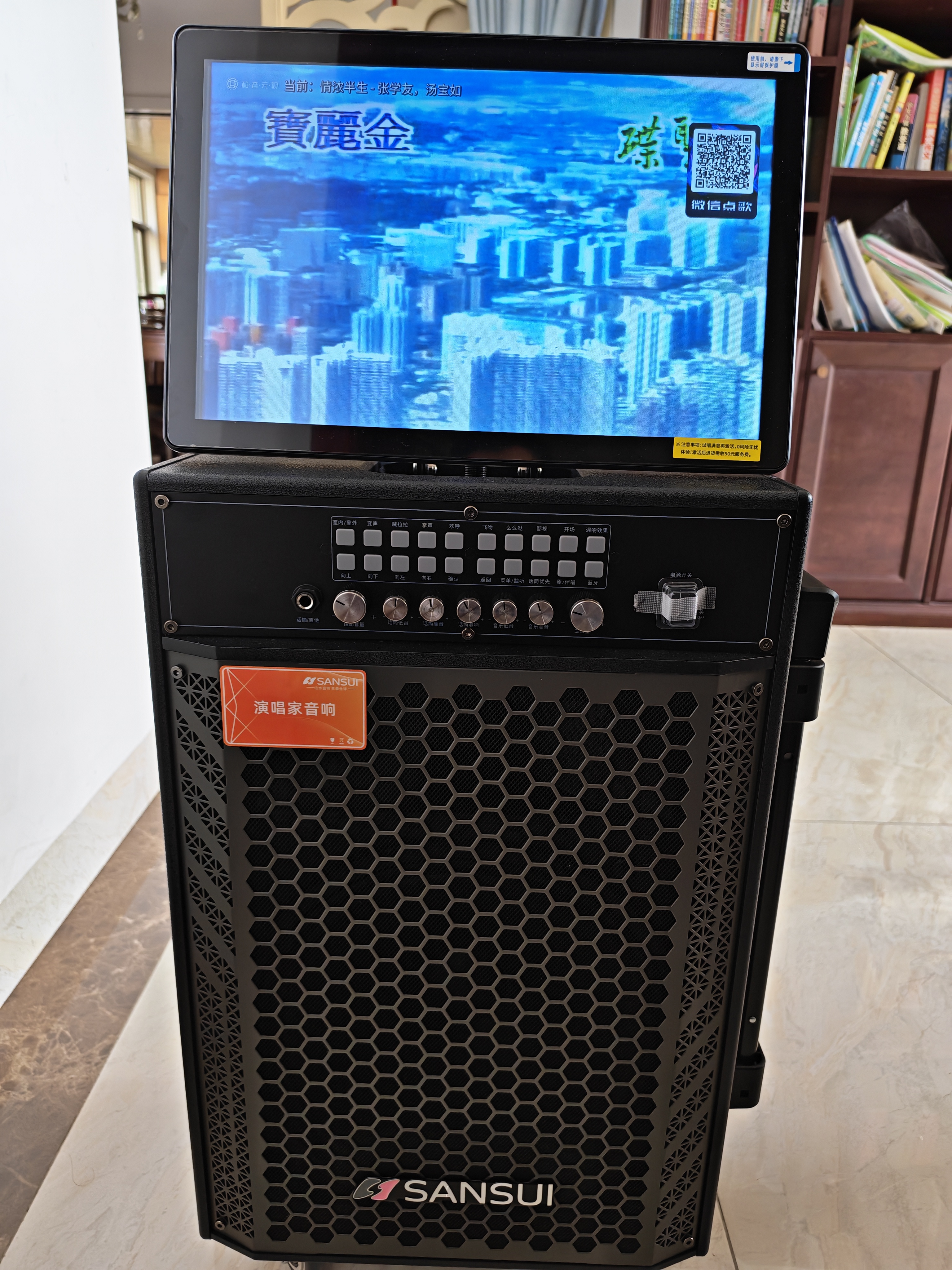 山水（SANSUI）TD128 双12吋广场舞音响带显示屏家庭ktv音响套装2026新款卡拉ok功放一体机户外K歌直播音箱视频机 实拍图