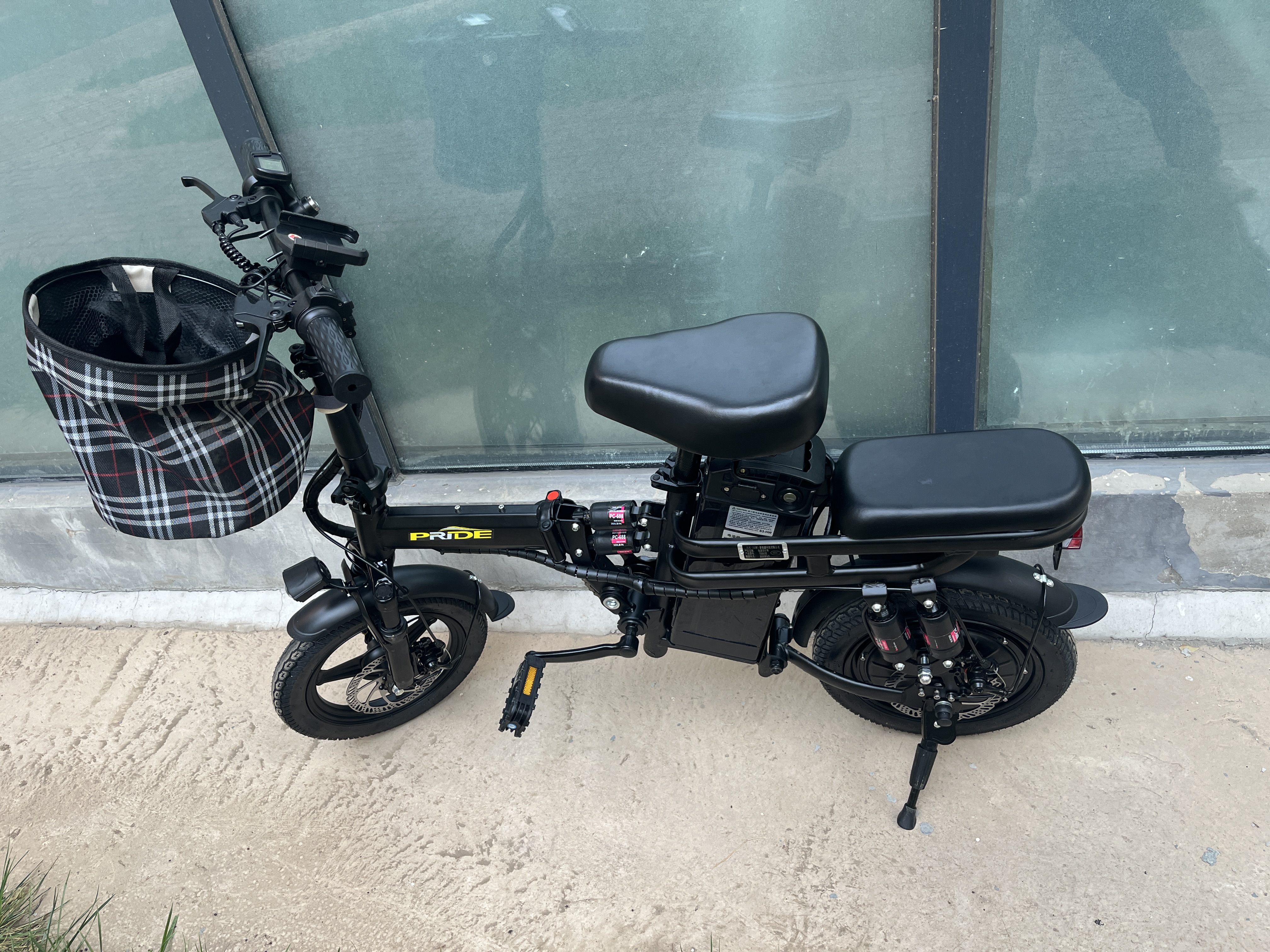 普莱德新国标折叠电动自行车 超长续航电动车 铝合金代驾车 锂电池助力男女通用成人电瓶车 代步电单车 避震顶配-22减震-航芯轻合金-35A纯电续航≤105km 实拍图