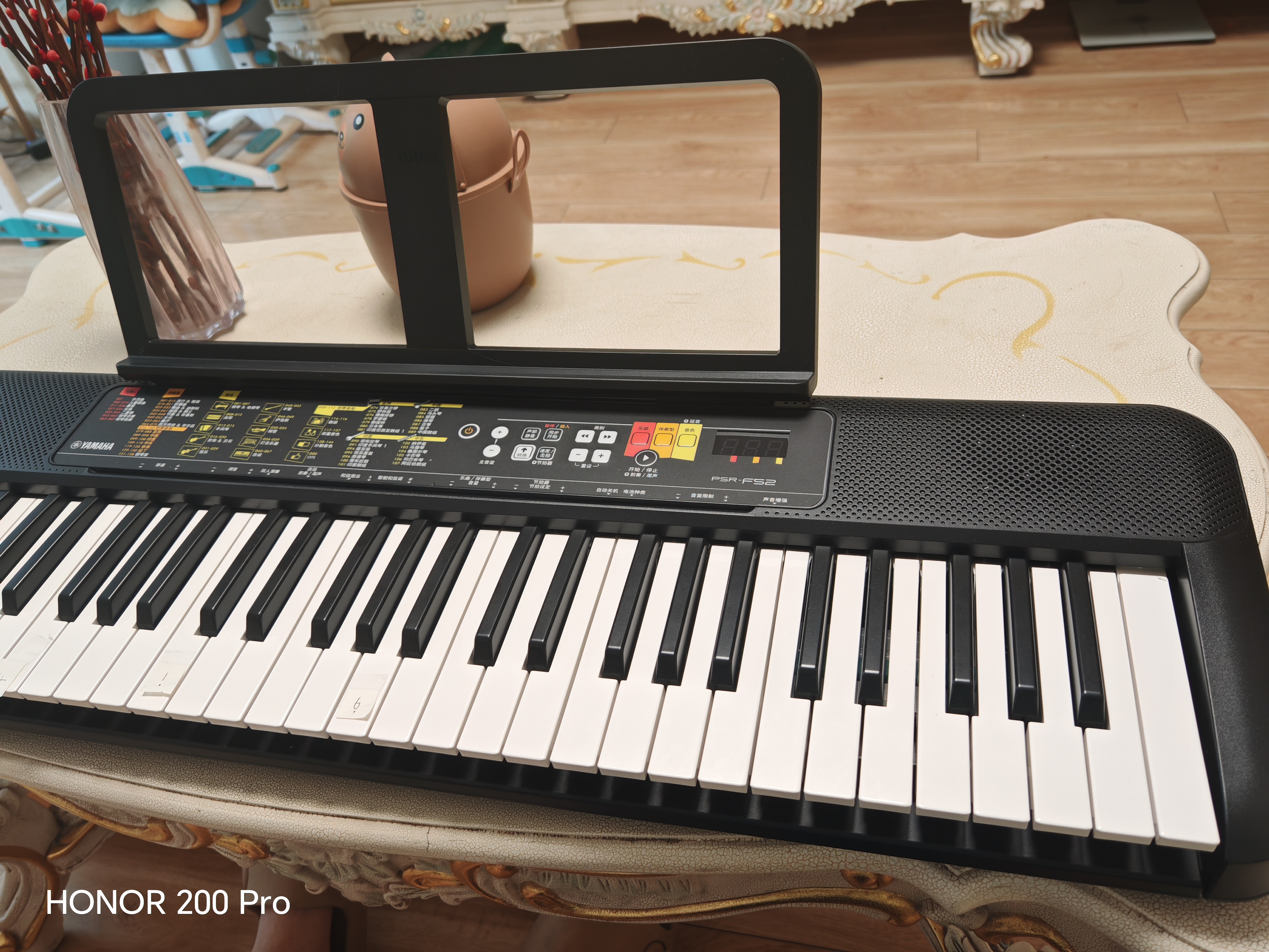 雅马哈（YAMAHA）电子琴PSR-E383/F52/283成人初学61键儿童老人老师教学便携智能琴 PSR-F52官方标配 实拍图