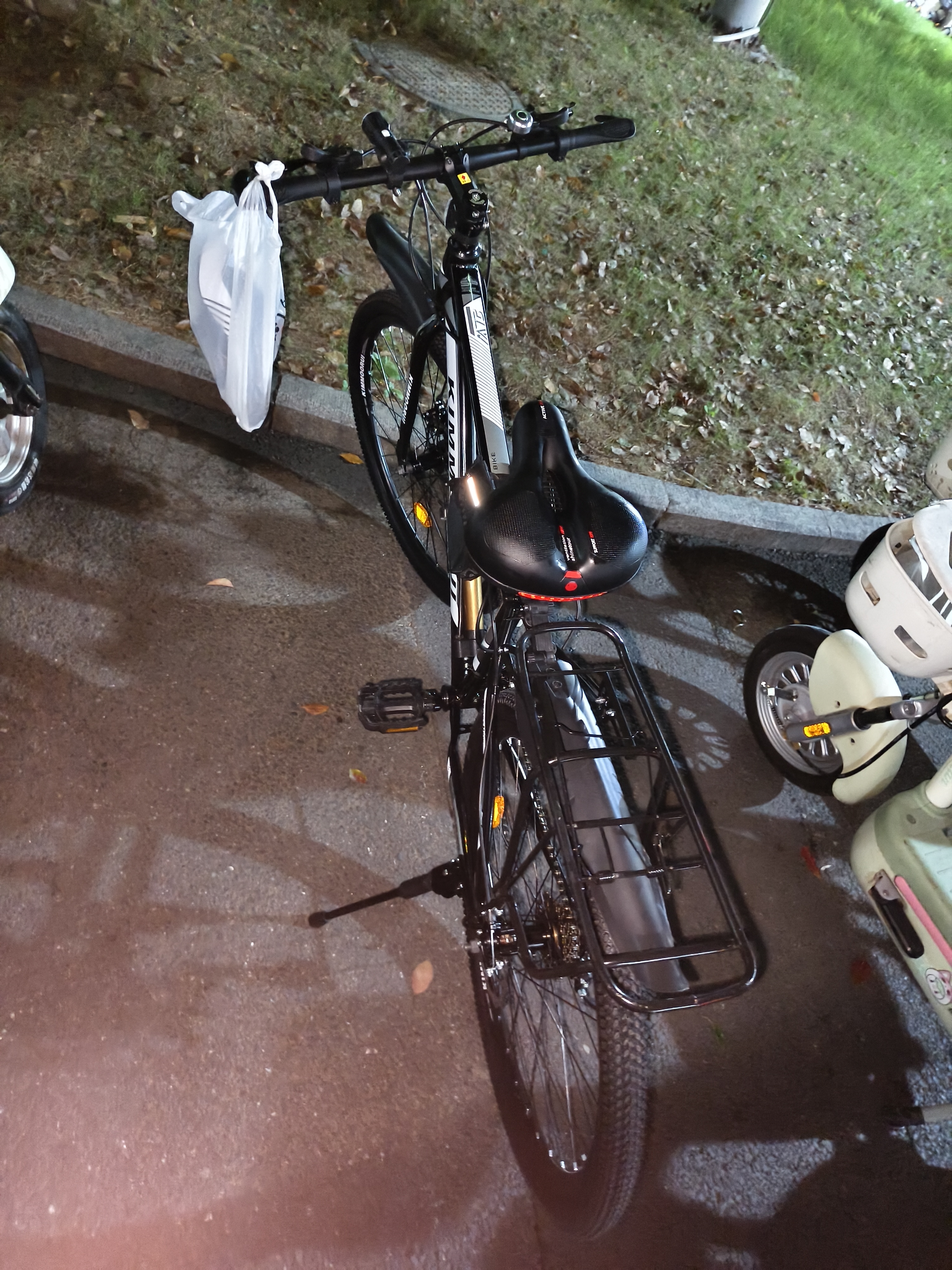 金武端自行车成人山地车公路赛车单车骑行变速超轻越野中学生初中青少年 辐条-黑白色【整车发货免调试】 26寸21速 实拍图