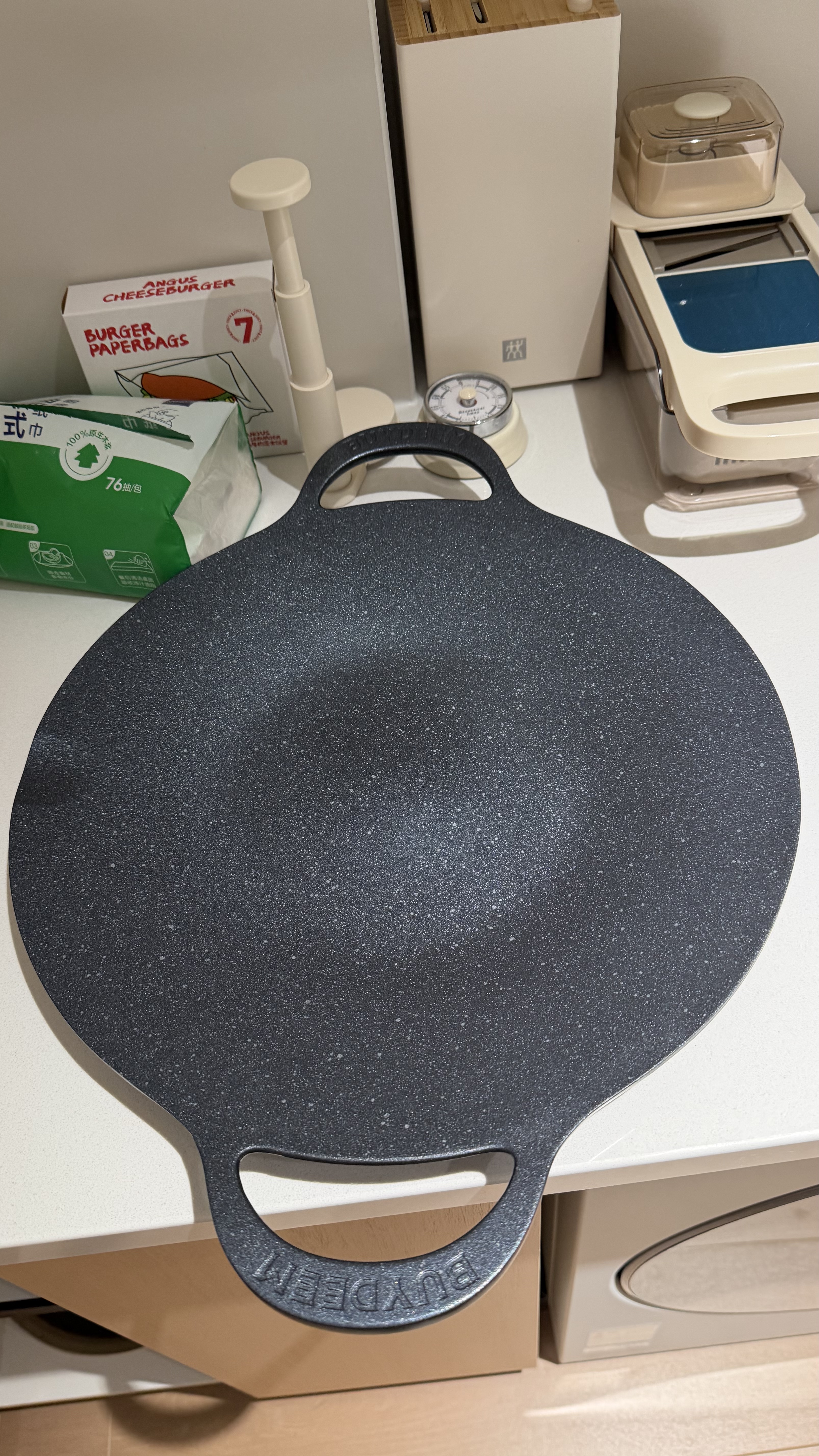 北鼎（Buydeem）烤肉盘牛排煎蛋神器铁板烧卡式炉炭火户外36cm不粘烤肉锅 实拍图