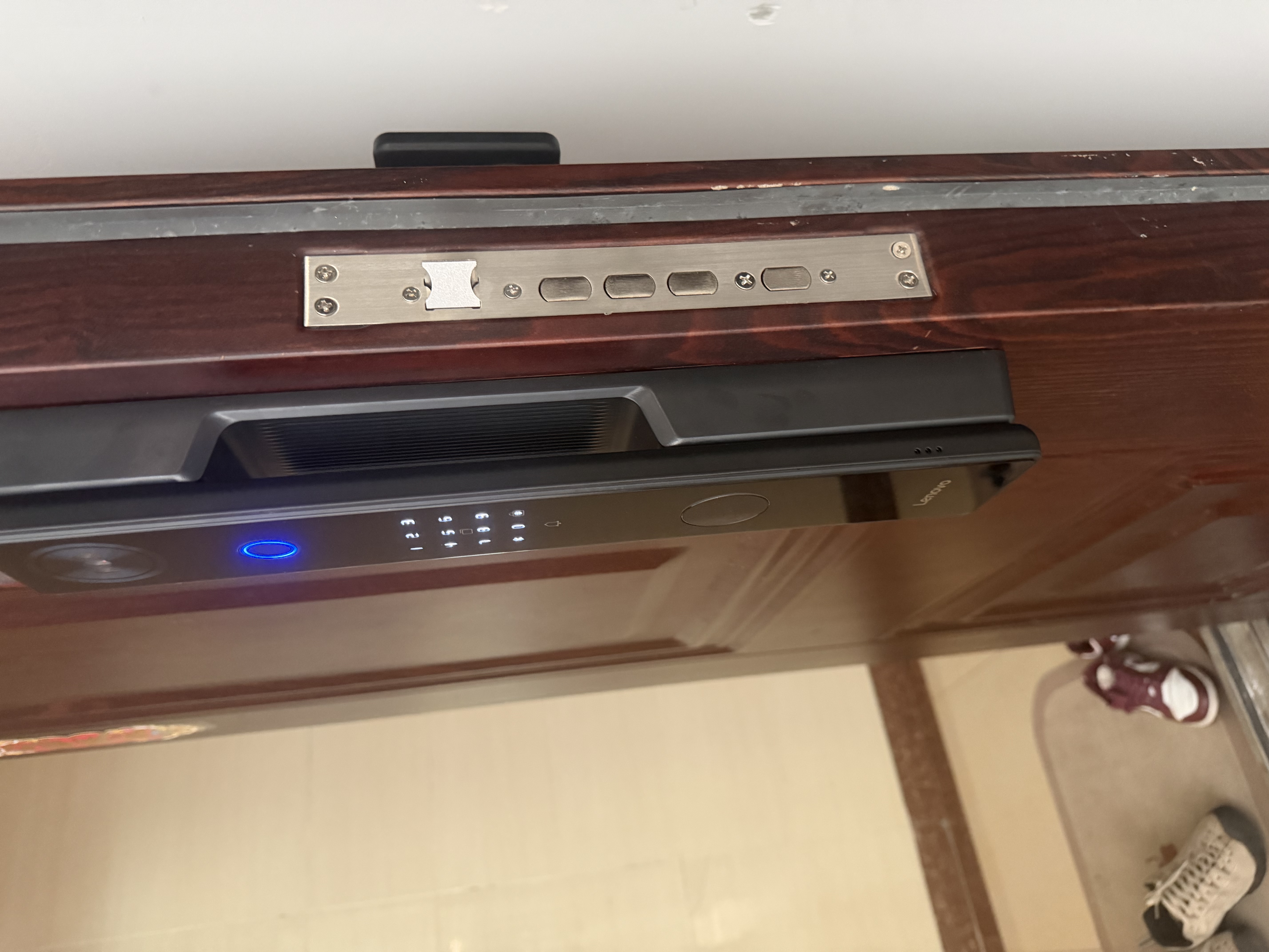 联想R21 掌静脉 智能门锁 指纹锁 3D人脸识别 智能锁 电子锁 入户门 密码锁 防盗门 全自动 可视猫眼 实拍图