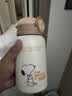 史努比（SNOOPY）儿童保温杯带吸管直饮男女小学生316不锈钢喝水杯子双盖壶500ml咖 实拍图
