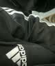 adidas休闲三条纹毛圈布连帽夹克早秋外套卫衣女装阿迪达斯轻运动   黑色/白   S 实拍图
