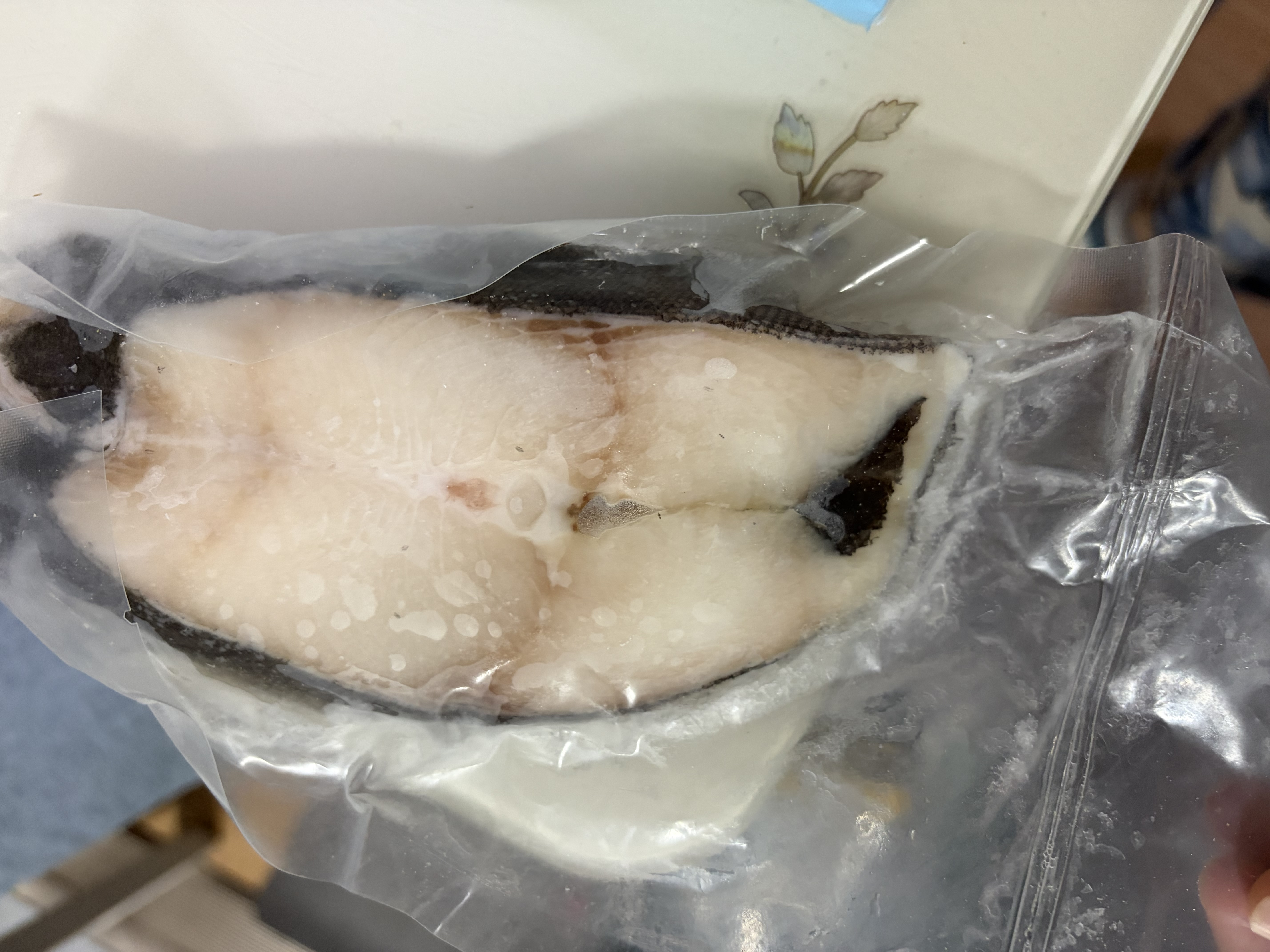 鲜京采冷冻阿拉斯加黑鳕鱼排 带皮切断 净重2斤（5-7枚）单枚独立包装 实拍图