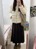 OEMG 90白鸭绒短款羽绒服女男款秋冬季2026新款排骨轻薄连帽保暖外套 杏色 【专柜品质】 M [建议90-105斤] 实拍图