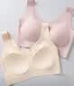 莫代尔2件装无痕内衣女固定乳胶杯无钢圈聚拢运动内衣背心粉底液文胸罩 实拍图