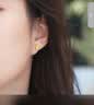 六福珠宝 黄金耳钉栀子花足金耳环生日礼物女 计价G01G0027DS 约1.00克 实拍图