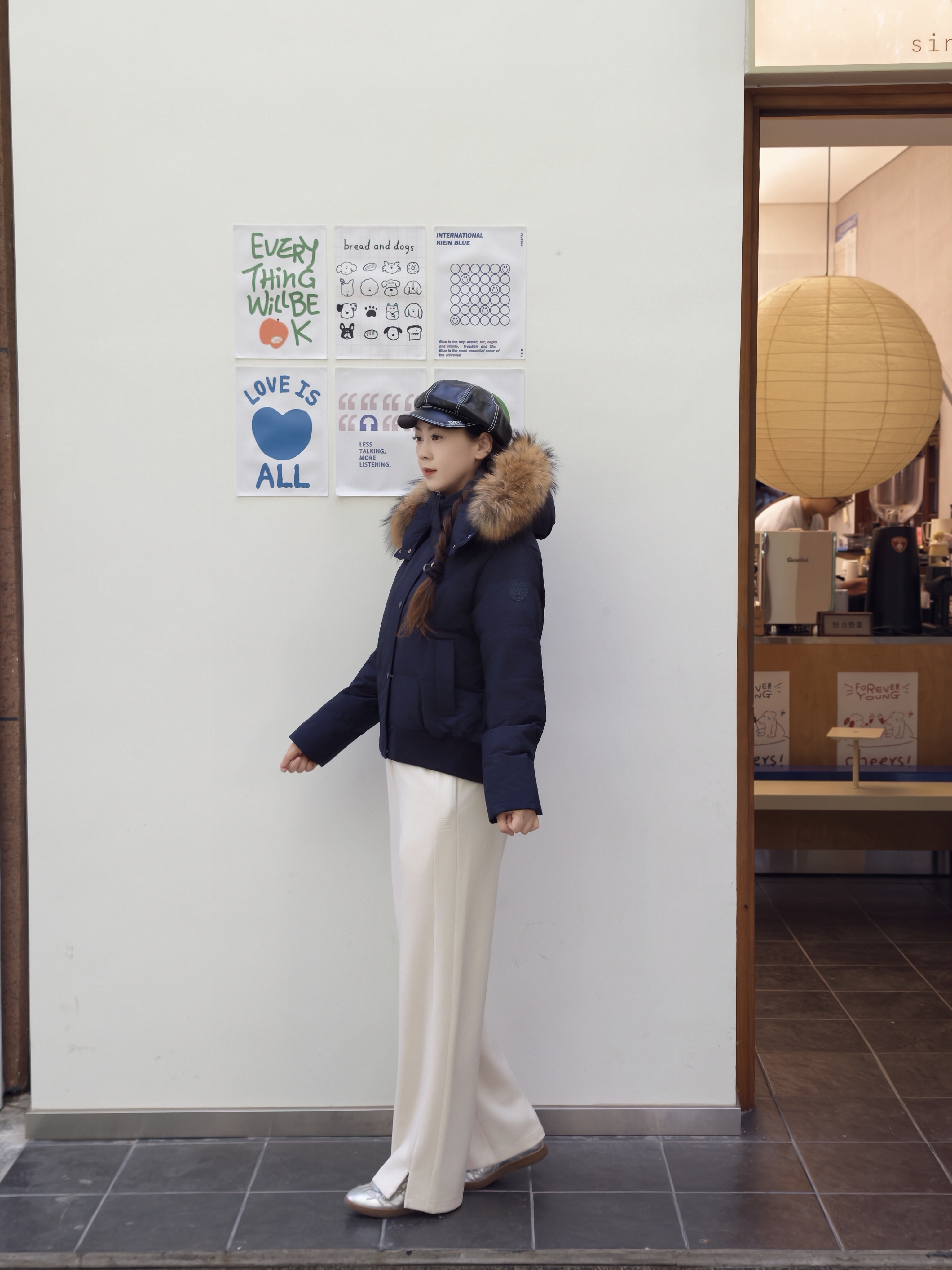 波司登【谷爱凌同款】26年冬休闲女款毛领脱卸帽短款羽绒服B260245362 实拍图