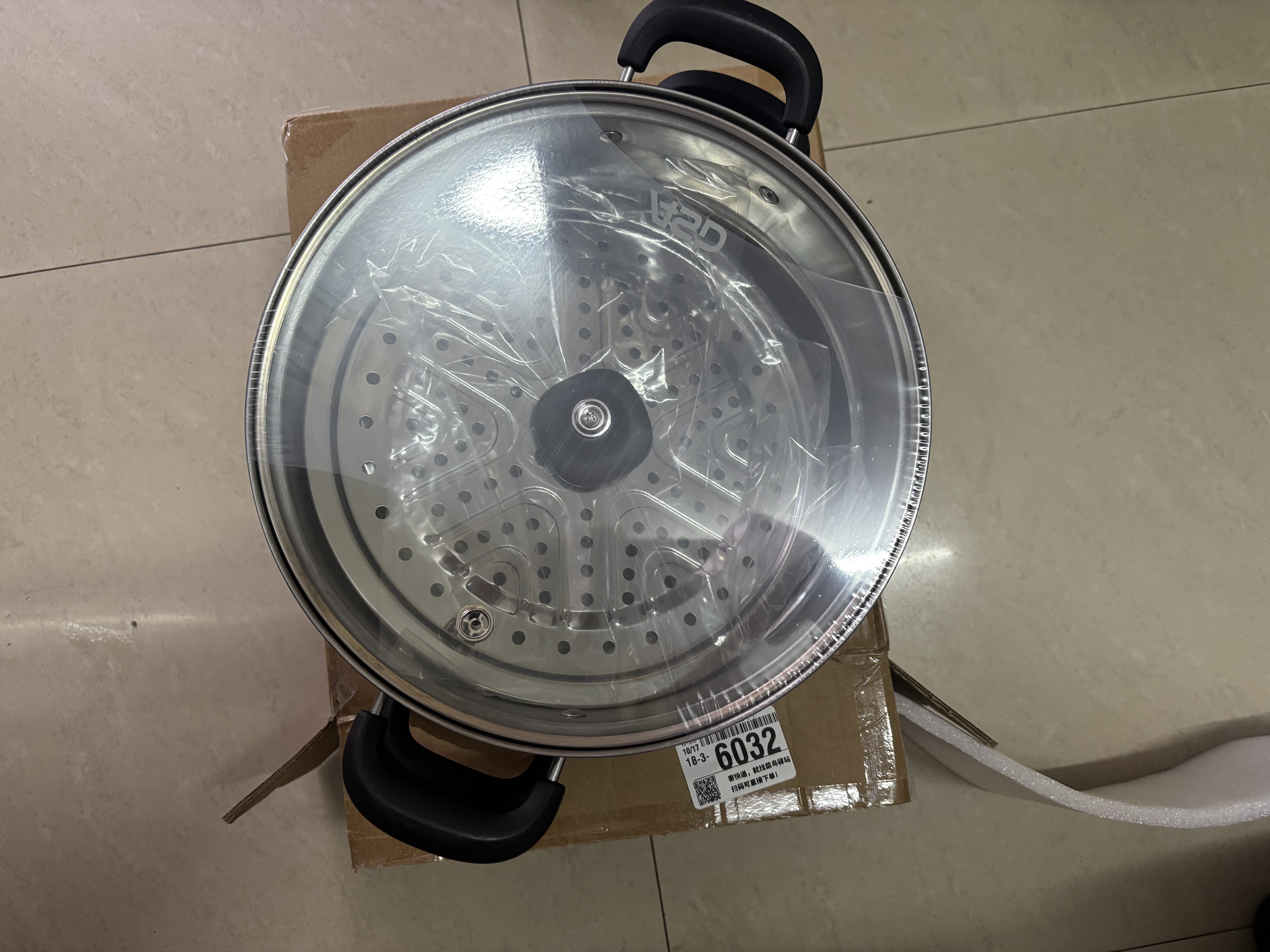 爱仕达（ASD）蒸锅双层不锈钢蒸锅 家用炖蒸煮一体汤锅 28CM大容量蒸笼QVL1528 实拍图